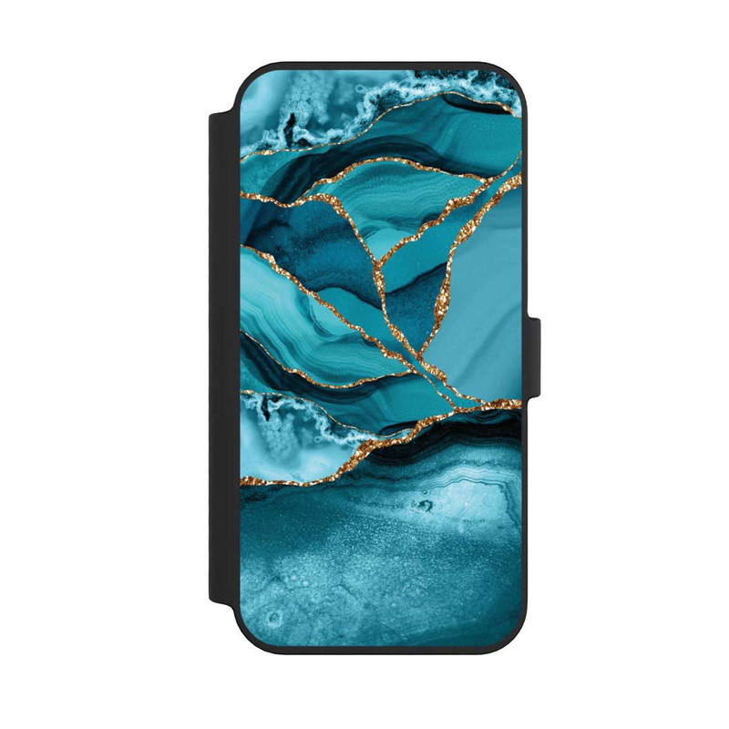 iPhone 14 Pro Max NIVOflip Eisblaue Marmor Landschaft