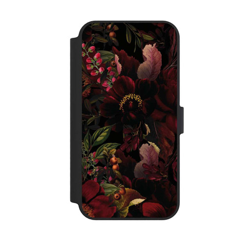 Apple iPhone 14 Pro Max NIVOflip Dunkle Rote Vintage Barock Rosen