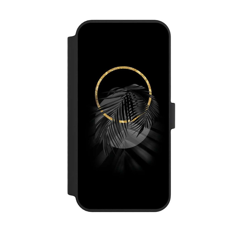 iPhone 14 Pro Max NIVOflip tropische Blätter schwarz