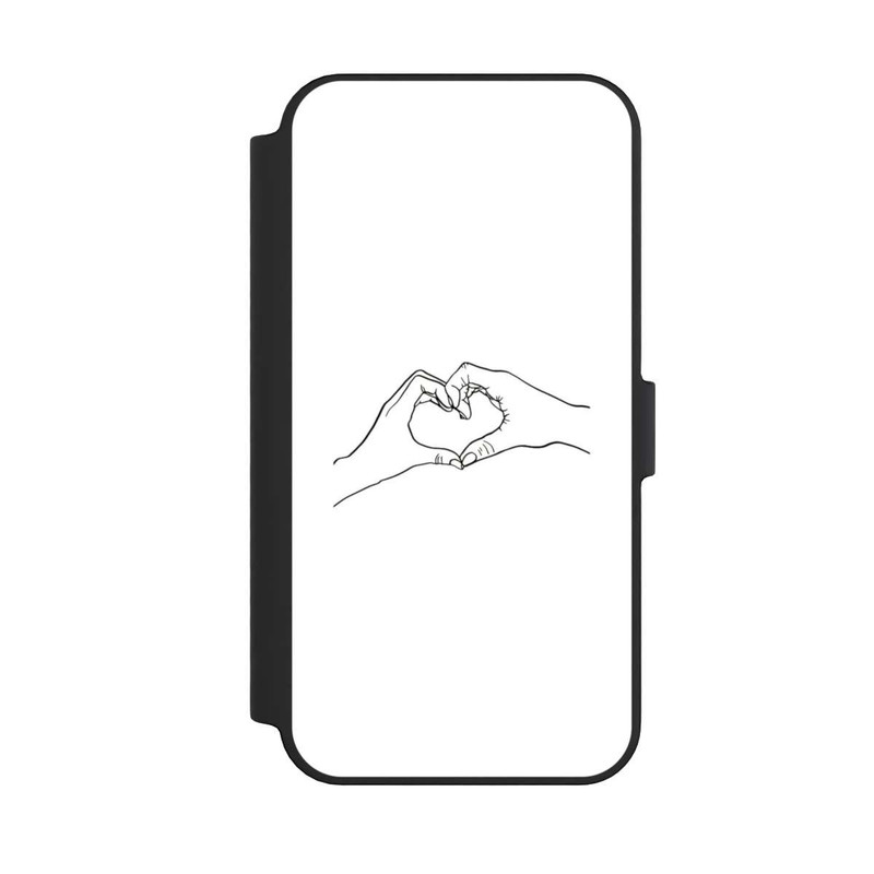 iPhone 14 Pro Max NIVOflip Line Art mains d'amour