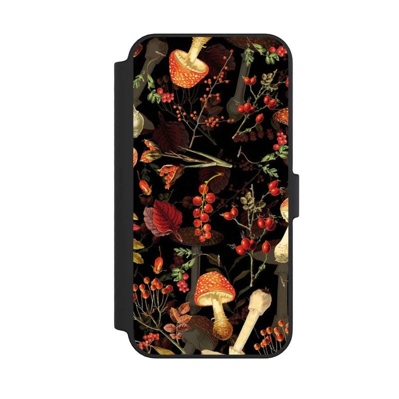 iPhone 14 Pro Max NIVOflip Mushroom Pattern Black