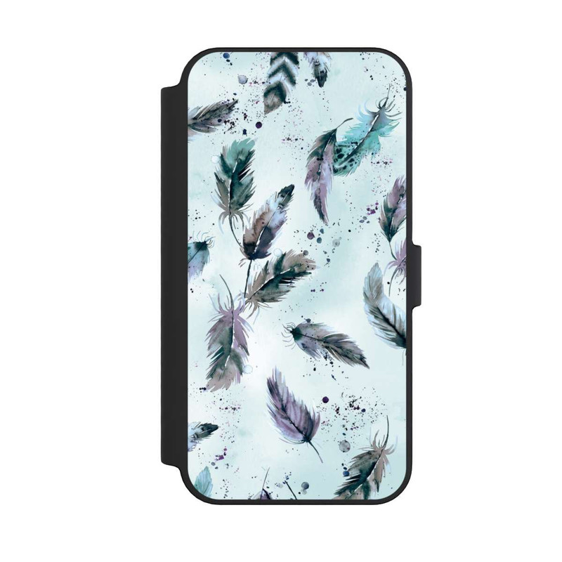 iPhone 14 Pro Max NIVOflip Plumes Magiques Bleu Doux