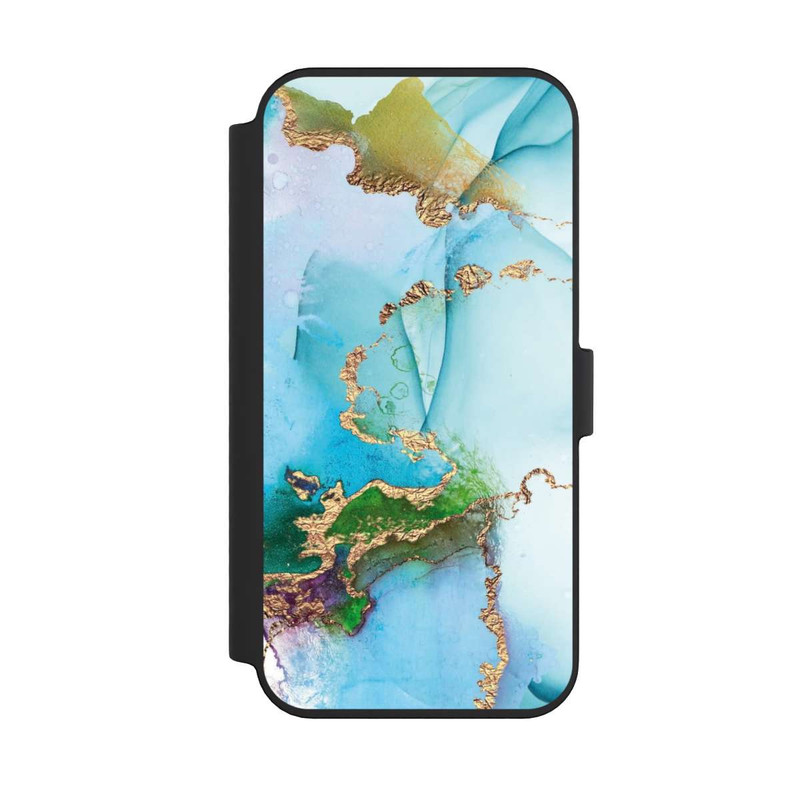 iPhone 14 Pro Max NIVOflip Bunter Marmor-Glitzer-Look