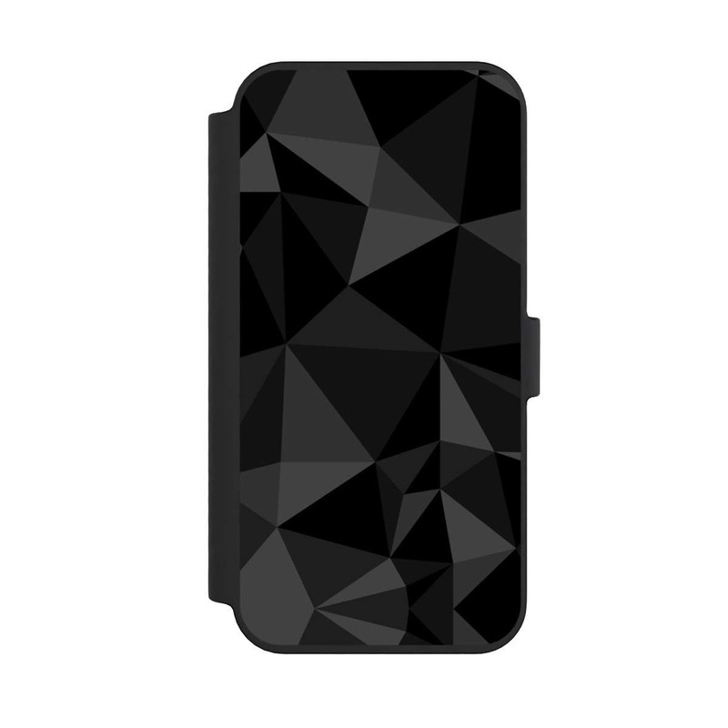 iPhone 14 Pro Max NIVOflip Polygonmuster schwarz