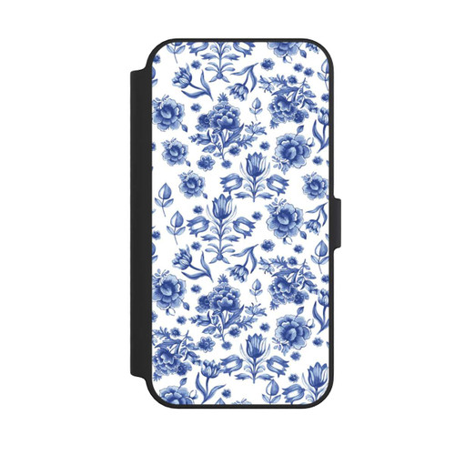 Apple iPhone 14 Pro Max NIVOflip Blaues Blumenmuster