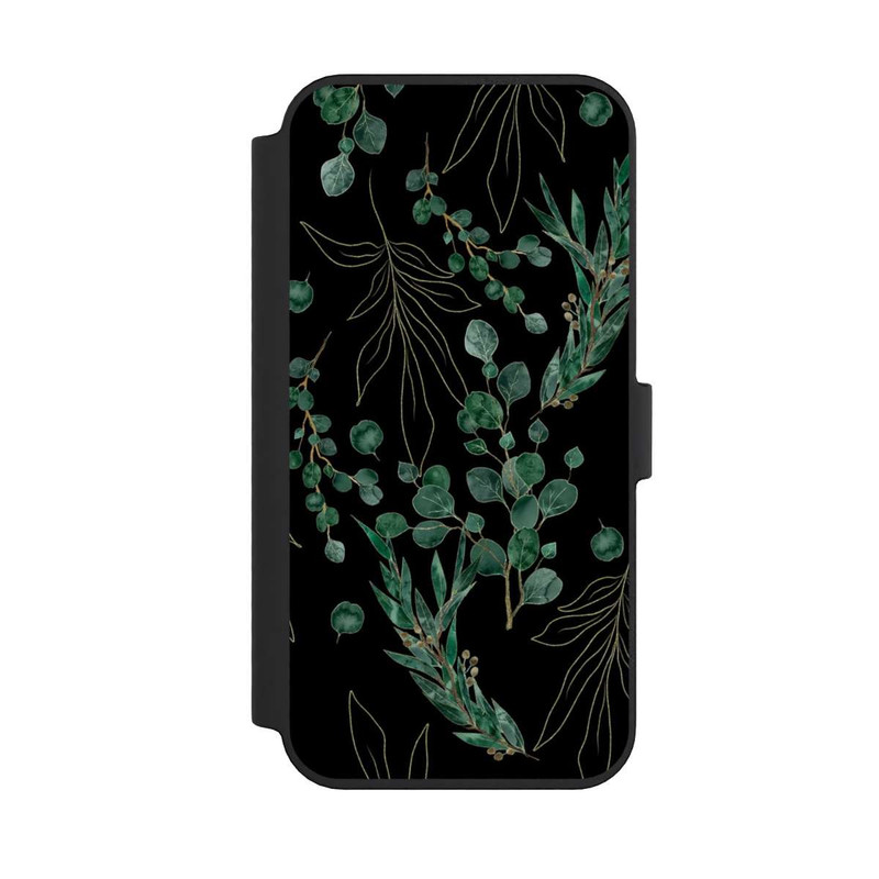 iPhone 14 Pro Max NIVOflip Eukalyptusblätter schwarz
