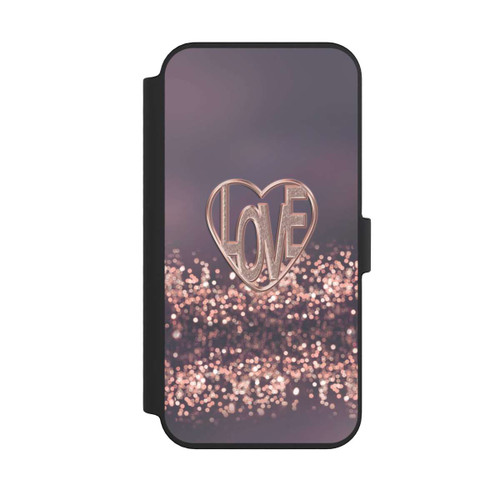 Apple iPhone 14 Pro Max NIVOflip LOVE Glitzerrosa