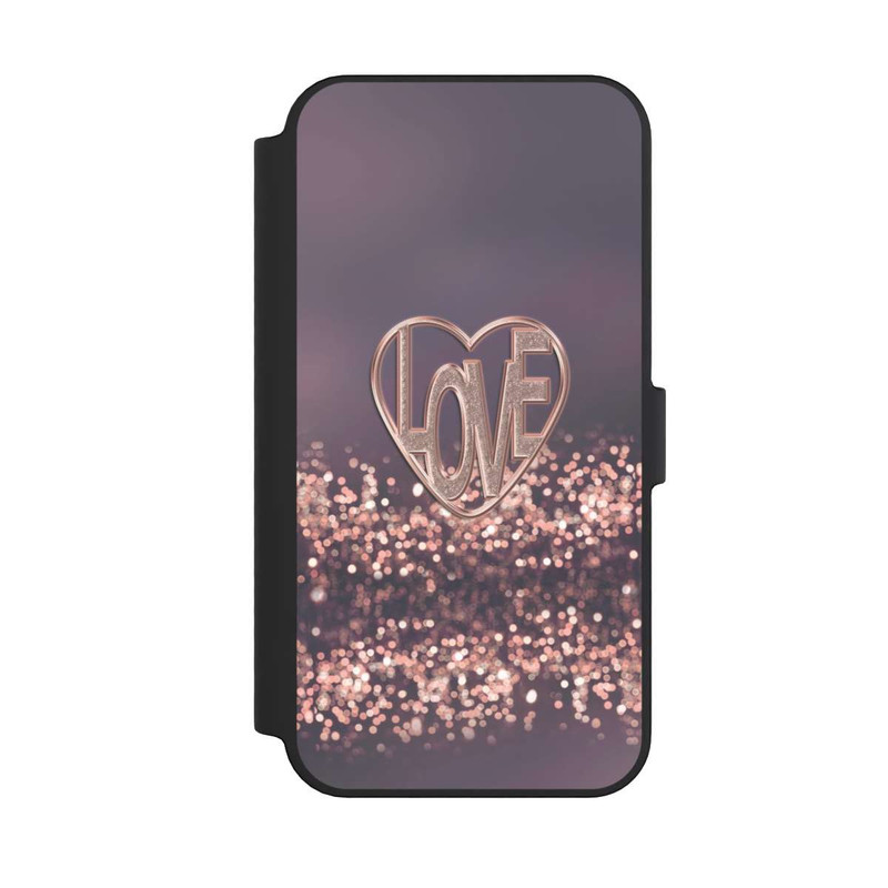 iPhone 14 Pro Max NIVOflip LOVE Rose Pailleté