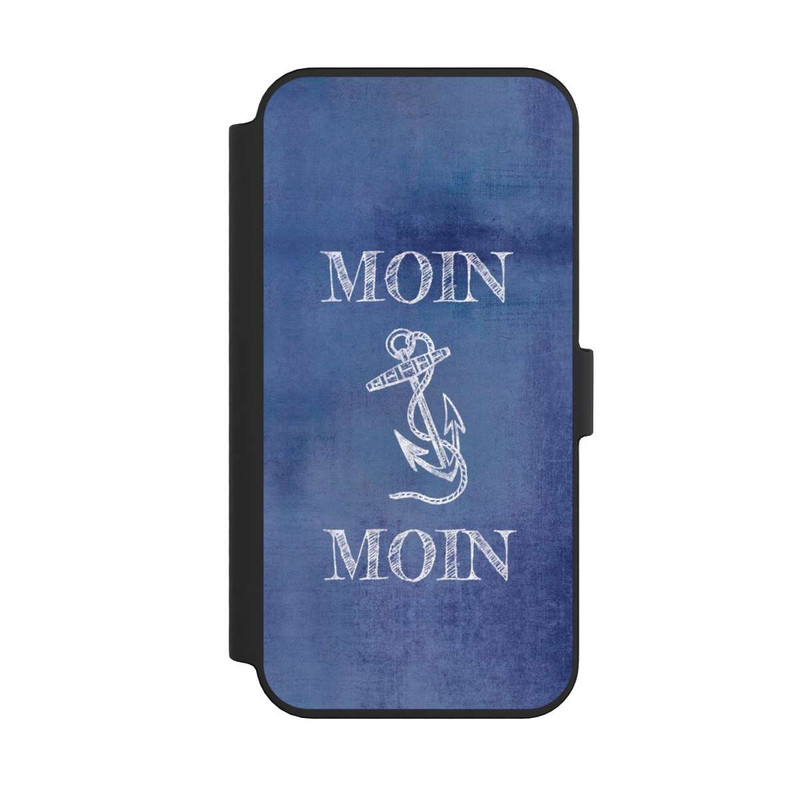 iPhone 14 Pro Max NIVOflip Moin Anker grunge blau