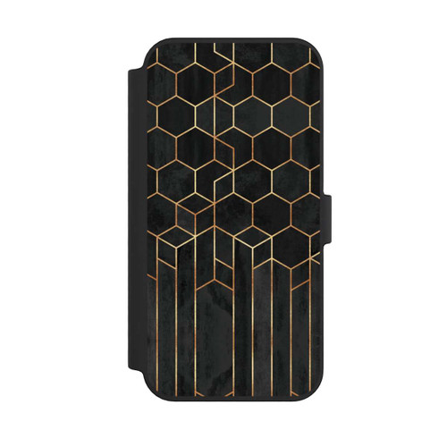 Apple iPhone 14 Pro Max NIVOflip Schwarze Sechsecke