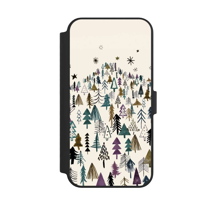 iPhone 14 Pro Max NIVOflip Montagne Arbres Forêt Violet