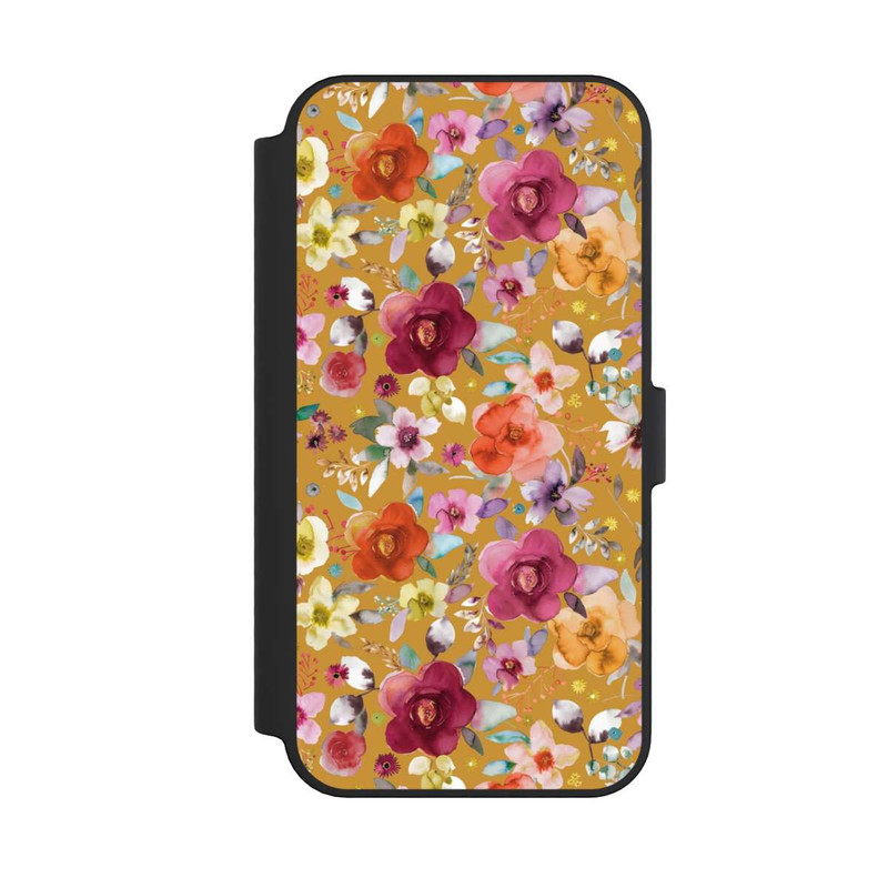 iPhone 14 Pro Max NIVOflip Bouquets de fleurs printanières moutarde