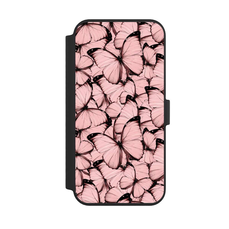 iPhone 14 Pro Max NIVOflip Rosa Schmetterling-Muster