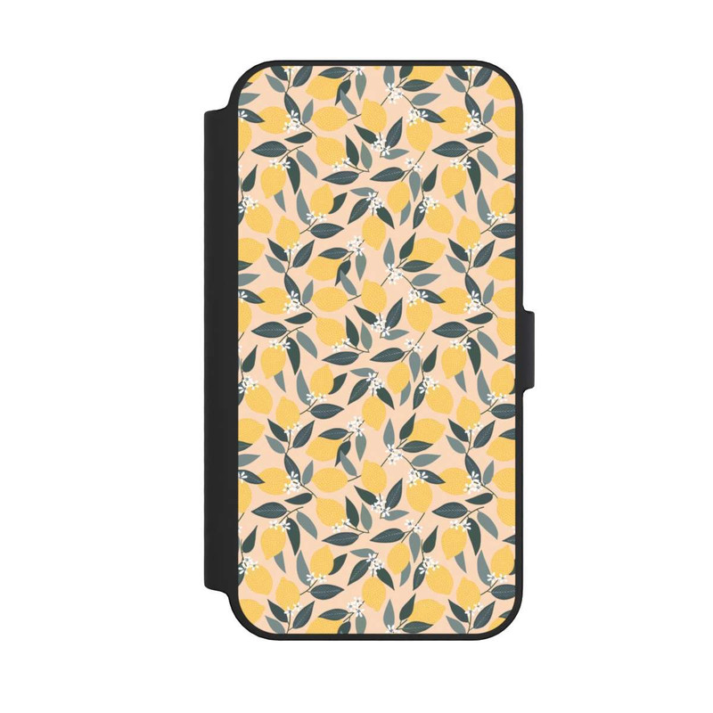 iPhone 14 Pro Max NIVOflip Rosa Zitronen-Muster