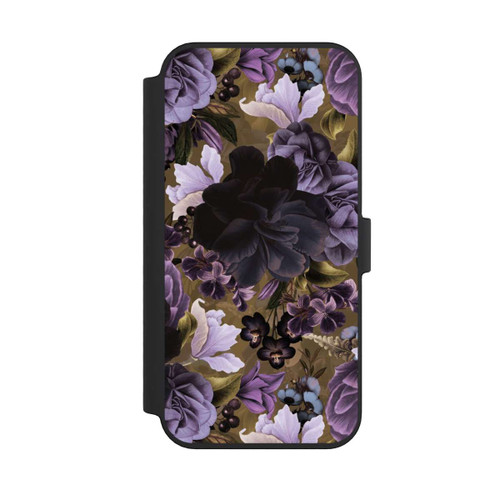 Apple iPhone 14 Pro Max NIVOflip  Lila und goldene Vintageblumen