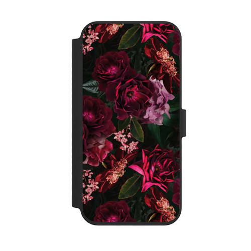 Apple iPhone 14 Pro Max NIVOflip Dark Red and Pink Flowers
