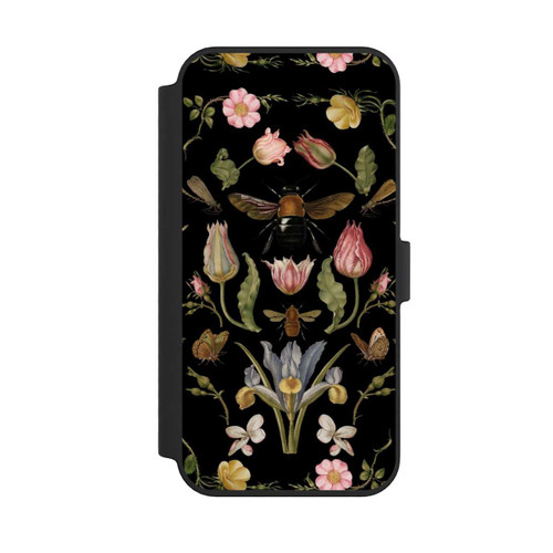 Apple iPhone 14 Pro Max NIVOflip Wildblumen und Biene Schwarz