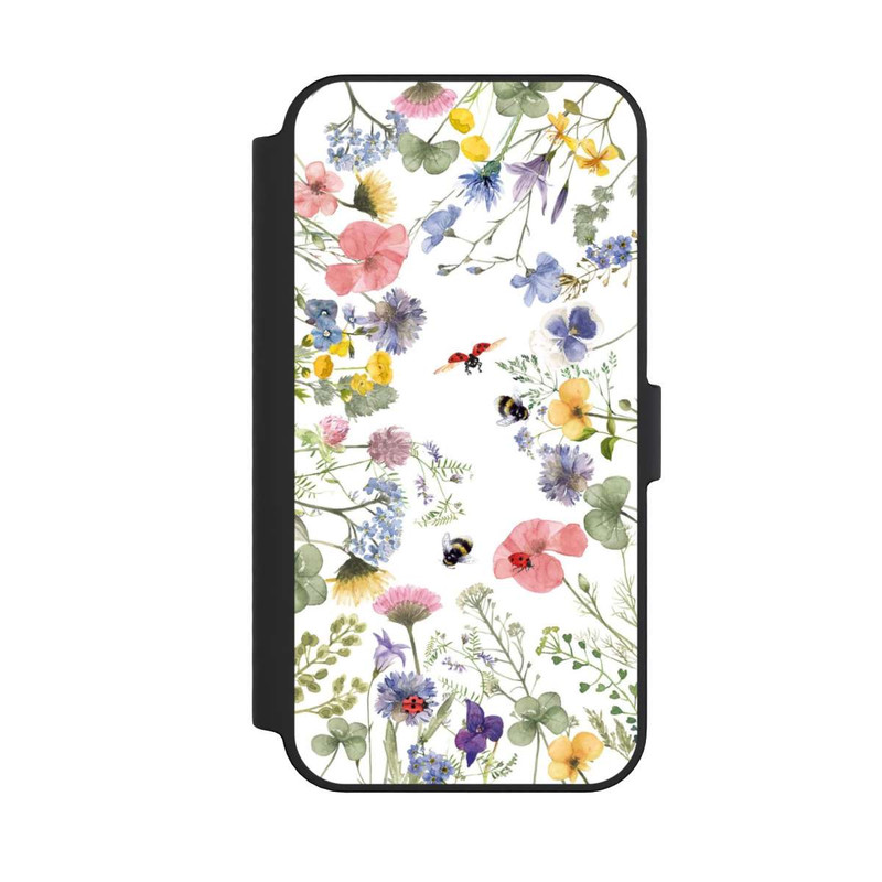 iPhone 14 Pro Max NIVOflip Bunte Frühlingsblumen und Bienen