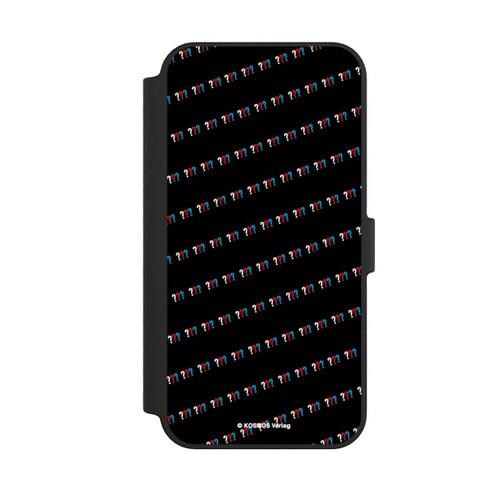 Apple iPhone 14 Pro Max NIVOflip Drei Fragezeichen Muster Schräg