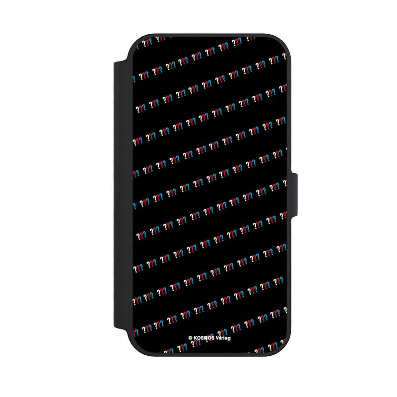 iPhone 14 Pro Max NIVOflip Drei Fragezeichen Muster Schräg