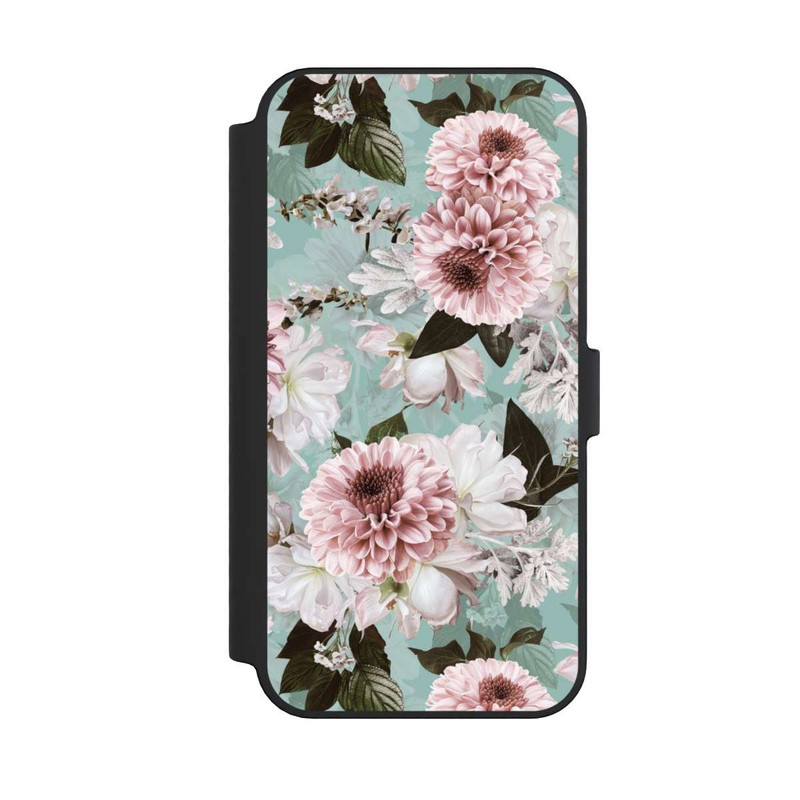 iPhone 14 Pro Max NIVOflip Fond des Fleurs Bleus Baroques