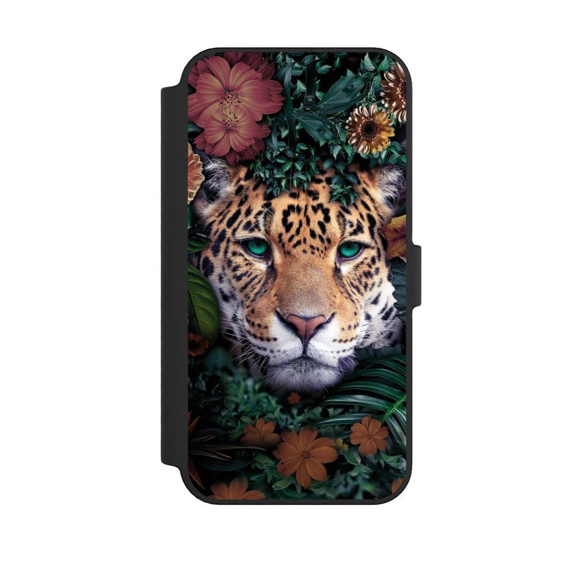 iPhone 14 Pro Max NIVOflip Jaguar dans la jungle verte
