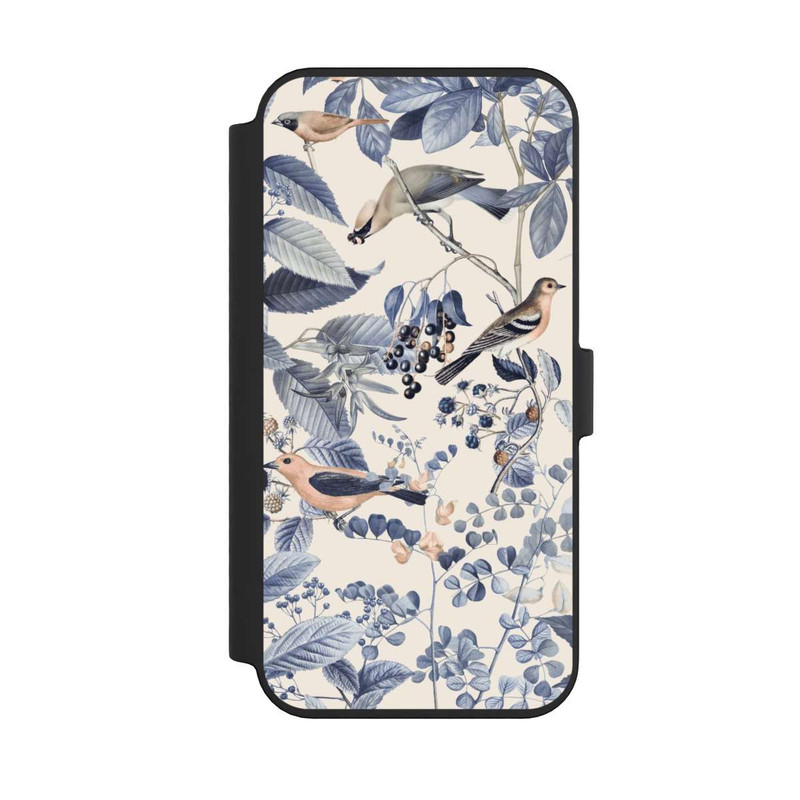 iPhone 14 Pro Max NIVOflip Vögel und Beeren in Beige