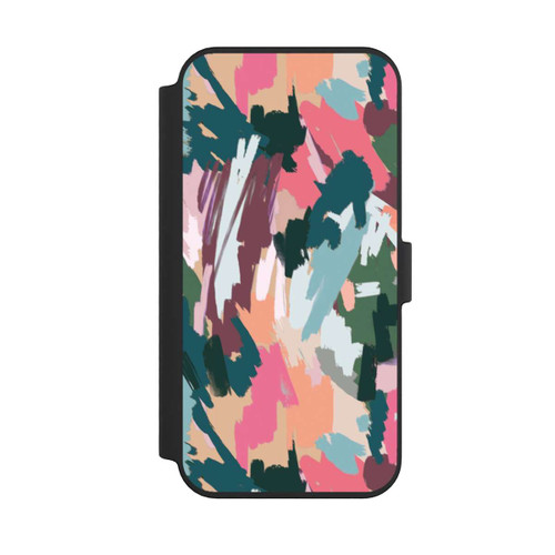 Apple iPhone 14 Pro Max NIVOflip Abstrakte künstlerische Textur Rosa