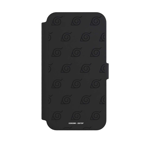 Apple iPhone 14 Pro Max NIVOflip Black Konoha Pattern Transparant