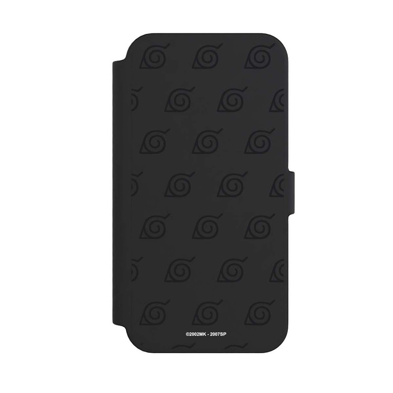 iPhone 14 Pro Max NIVOflip Black Konoha Pattern Transparant