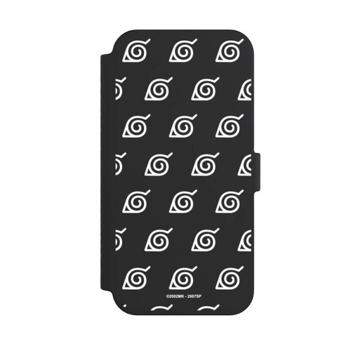 Apple iPhone 14 Pro Max NIVOflip Weißes Konoha-Muster Transparent