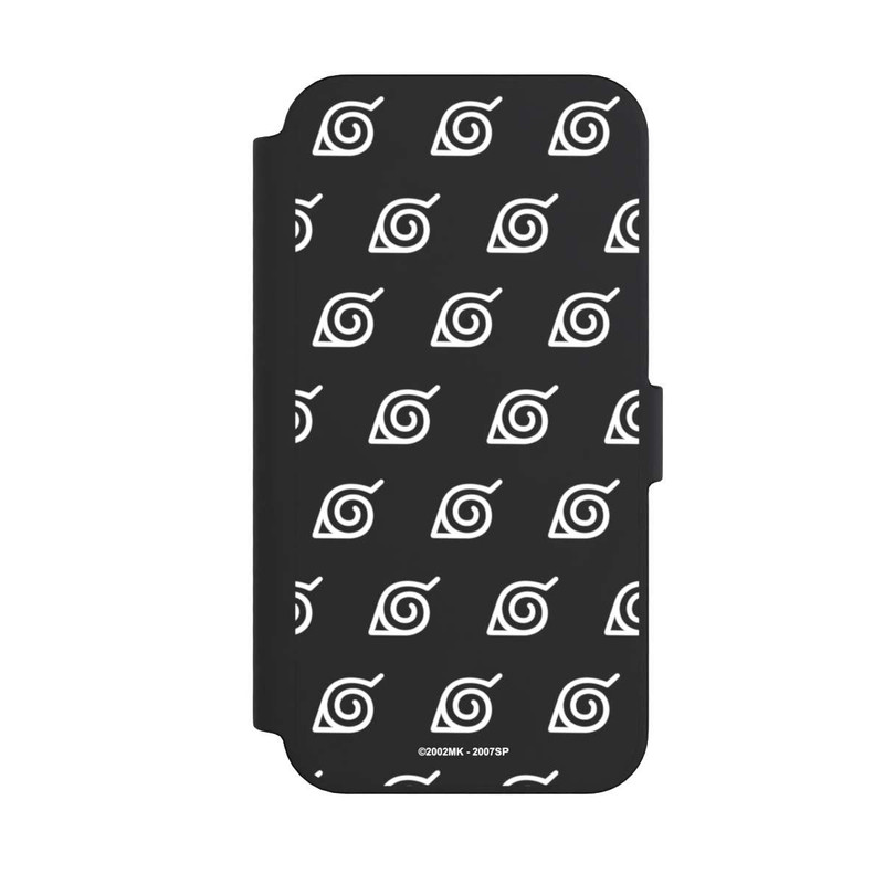 iPhone 14 Pro Max NIVOflip Konoha Pattern Blanc sur Fond Transparent