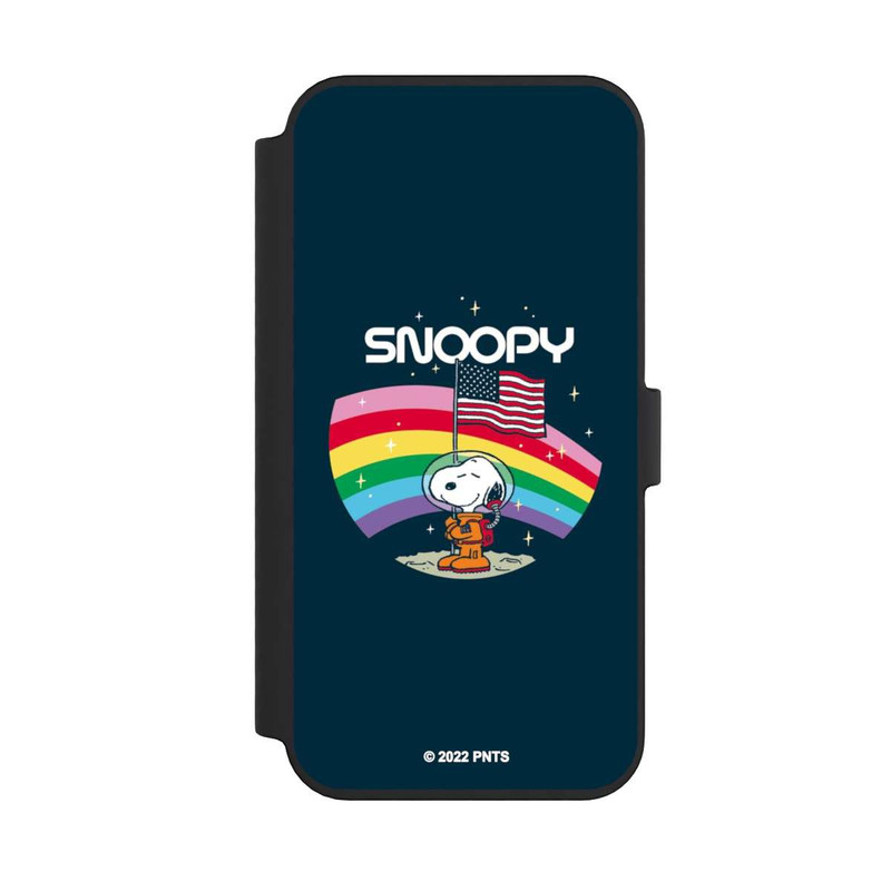 iPhone 14 Pro Max NIVOflip Snoopy Weltraumreisender Regenbogen