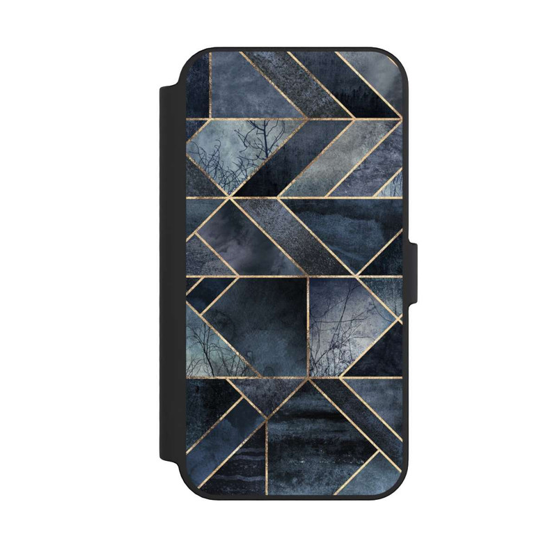 iPhone 14 Pro Max NIVOflip Nature Abstraite Bleu Foncé