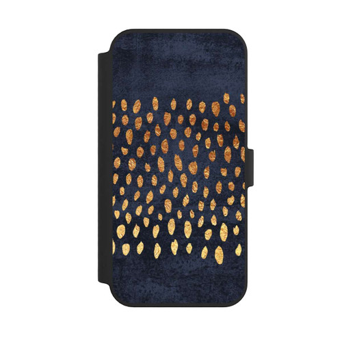 Apple iPhone 14 Pro Max NIVOflip Muster Gold und Marine