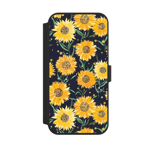 Apple iPhone 14 Pro Max NIVOflip Sonnenblumen schwarz