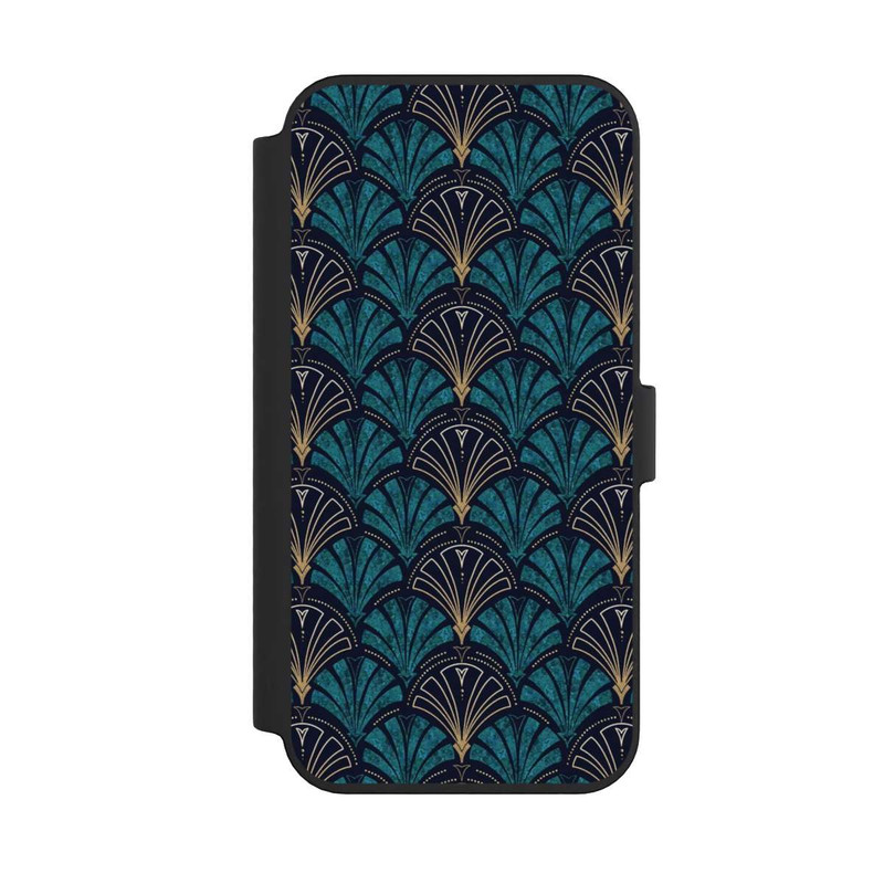iPhone 14 Pro Max NIVOflip Art Deco Aquamarin Gold
