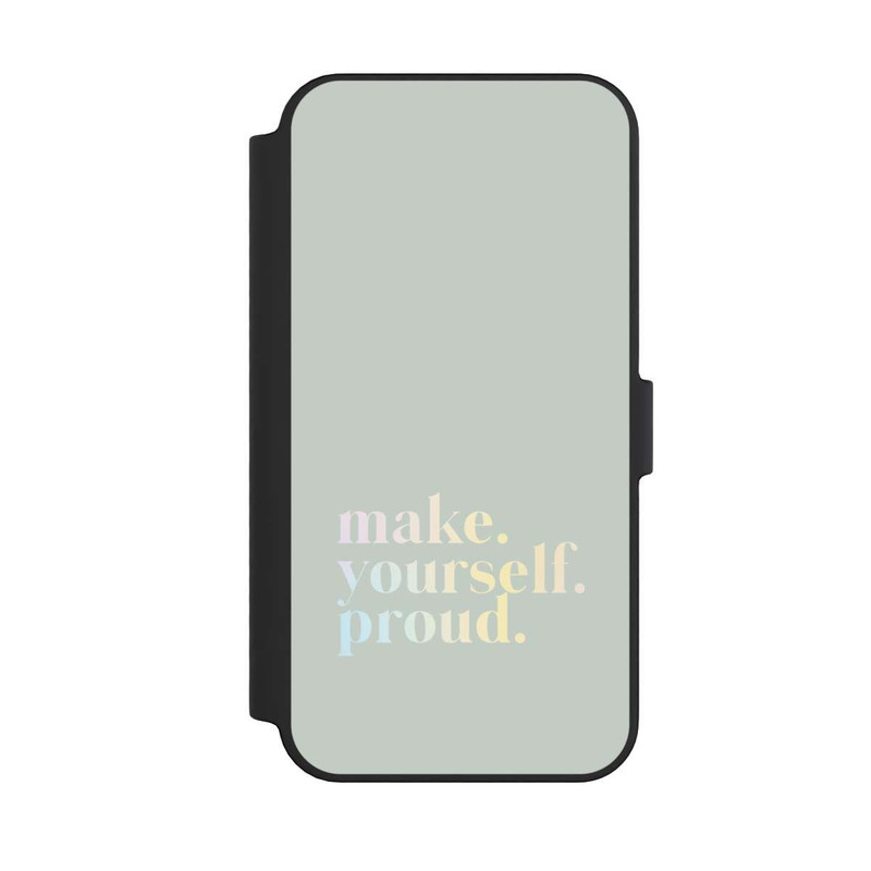iPhone 14 Pro Max NIVOflip Make Yourself Proud Quote-Mint and Gradient