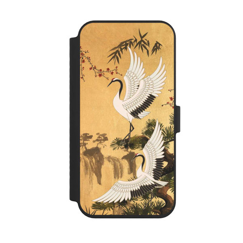 Apple iPhone 14 Pro Max NIVOflip Kraniche Gold Japan 2