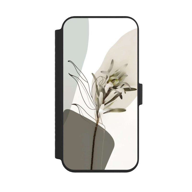 iPhone 14 Pro Max NIVOflip Boho Line Art Olivgrün