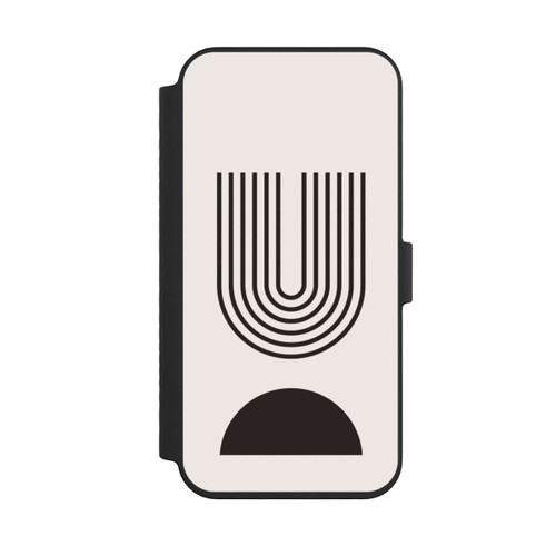 Apple iPhone 14 Pro Max NIVOflip Modern Art Schwarz Lines