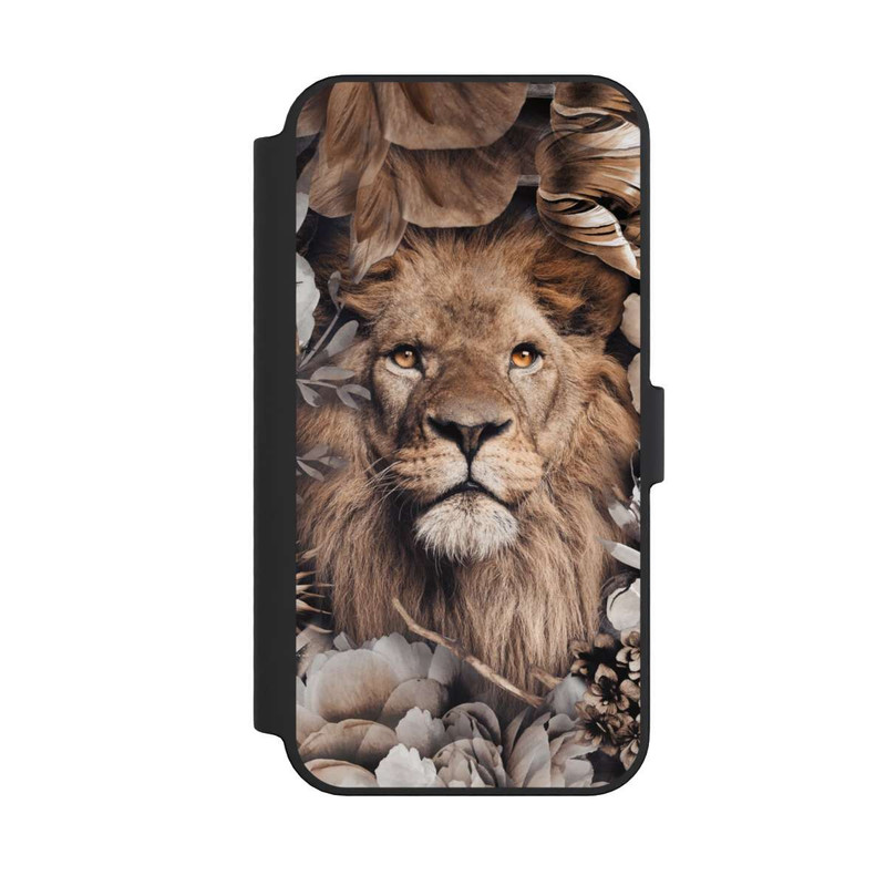 iPhone 14 Pro Max NIVOflip Lion & Fleurs Beiges
