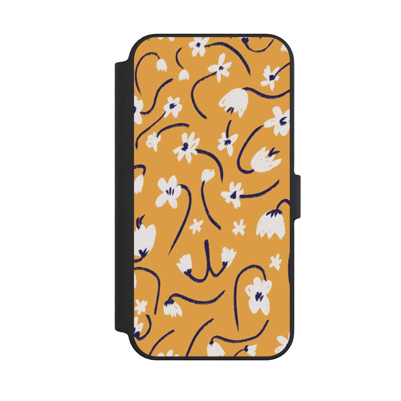 iPhone 14 Pro Max NIVOflip Pattern Petites Fleurs Jaunes