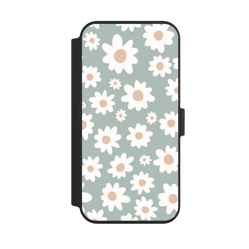 iPhone 14 Pro Max NIVOflip Gänseblümchen Muster grün