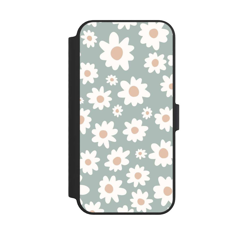 iPhone 14 Pro Max NIVOflip Gänseblümchen Muster grün