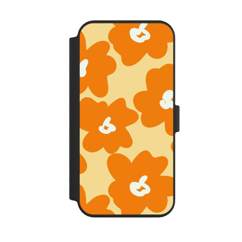 Apple iPhone 14 Pro Max NIVOflip Retro Blumenmuster Päivi Gelb Orange