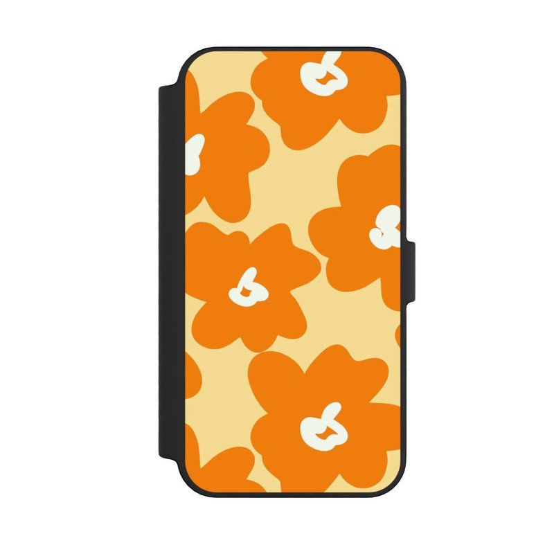 iPhone 14 Pro Max NIVOflip Fleurs Rétro Jaune & Orange