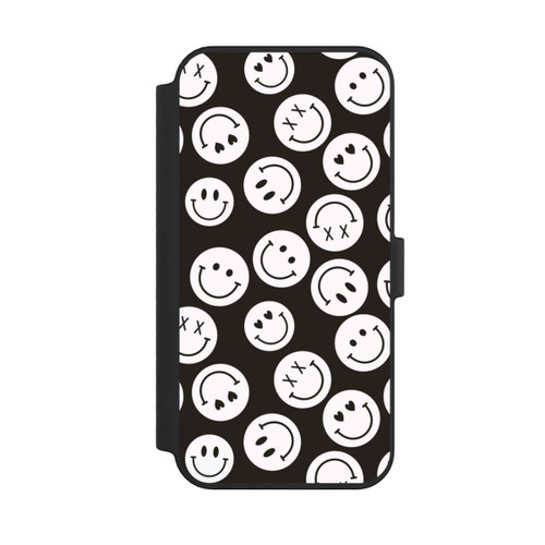 Apple iPhone 14 Pro Max NIVOflip Smiles Emotes Pattern Black And White