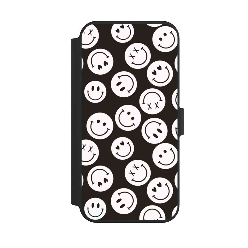 iPhone 14 Pro Max NIVOflip Smiles Emotes Pattern Black And White