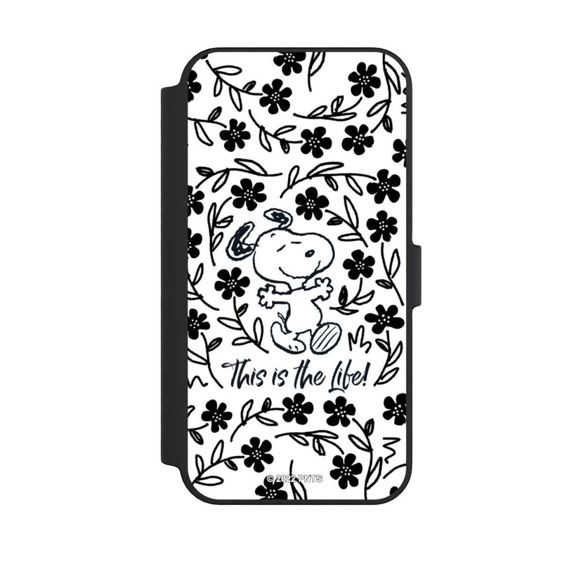 iPhone 14 Pro Max NIVOflip Snoopy This Is The Life Noir & Blanc
